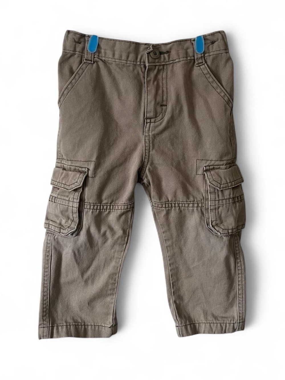 2T Boy Wrangler Straight Leg Cargo Khaki Twill Jeans Toddler Boy Pants